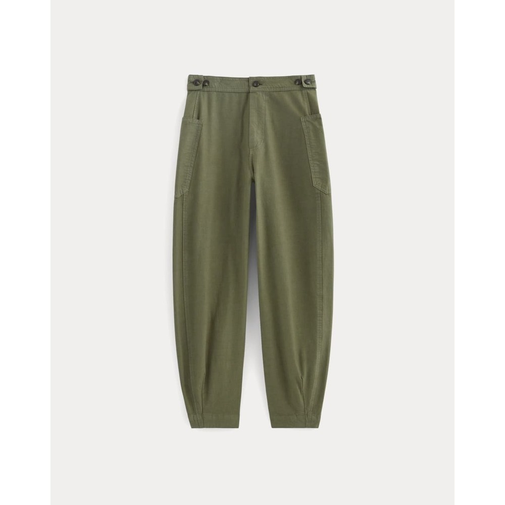 Everlane Women's Fatigue Barrel Pant in Olive, Size 10, Cotton/Linen